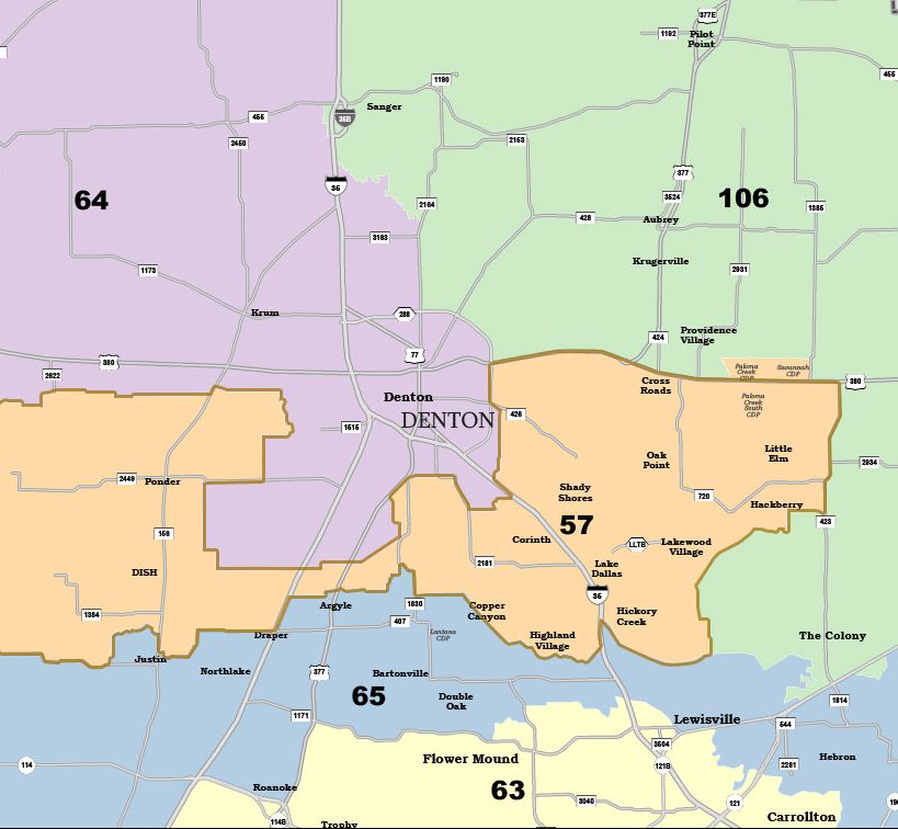 denton county boundaries map