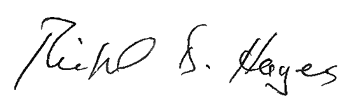 Richard Hayes signature